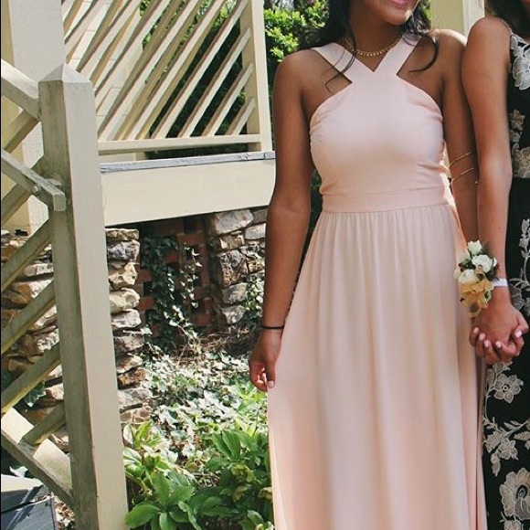 Lulu’s Pale Pink/Blush Maxi Dress - Picture 2 of 3